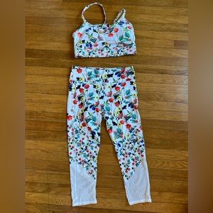 Floral athletic bra + legging set